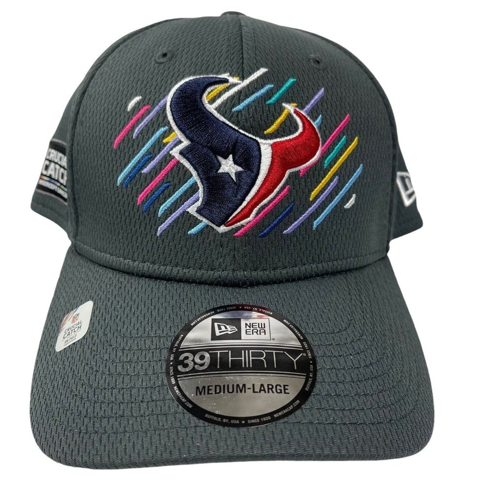 Houston Texans New Era 39Thirty Crucial Catch On Field Fitted Hat Med/Large